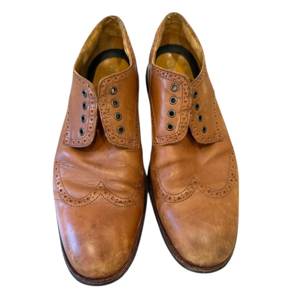 Cole Haan Mens OriginalGrand Wingtip Oxford Tan Leather Shoes C31547 Size 13M